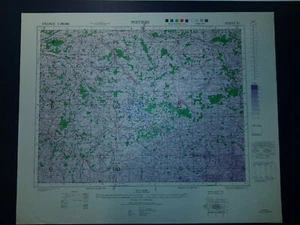 1944 US Army Aeronautic Chart Topographic Poitiers France 1:250,000 GSGS 2738 - Picture 1 of 10