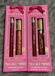 Profusion Cosmetics Sugar & Spice Plumping Lip Kit New Lot Of 2 Set Of 2 Each - Picture 1 of 2