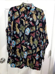 Unique funky eclectic men’s button-down shirt made in India US states - Picture 1 of 7
