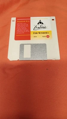 America Online v2.5 - 3.5" Floppy Disk - Windows Vintage Software - 1995 RED - Image 1 of 2