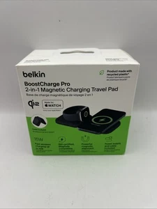 Belkin Boostcharge Pro 2-in-1 Magnetic Charging Travel Pad qi2 Brand New Sealed - Photo 1 sur 4