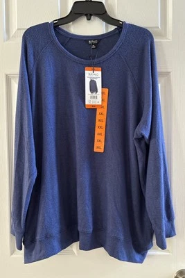 Nuevo con etiquetas Buffalo Mujeres Cuello Redondo Acogedor Pullover Top Sudadera Talla 2XL Azul Marino HEATHER Foto 1 de 4