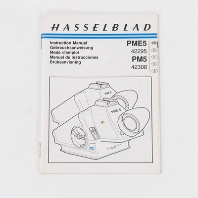 Original Hasselblad PME5 PM5 Manual Book GB DE FR EN SP version - Image 1 of 3