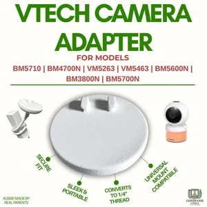VTech BM4700N + More Baby Monitor Tripod Adapter: 1/4" Thread 3D Printed Mount - Picture 1 of 5