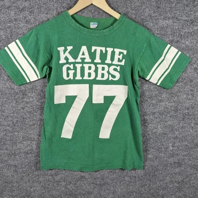 Camiseta De Colección Años 70 KATIE GIBBS COLLEGE 1979 BLUE BAR CHAMPION VERDE Mediana  Foto 1 de 4