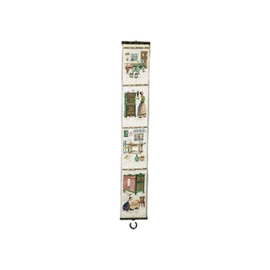 Vintage Nadelspitze Glockenzug Wandbehang norwegische Volkskunst Bauernhaus Szenen Hygge - Bild 1 von 13