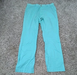 Vineyard Vines Breaker Pants Mens 34x30 Green Chino Khaki Preppy College Stretch - Picture 1 of 7