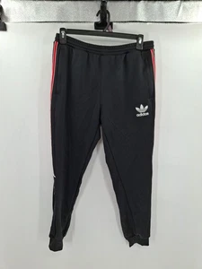 MANCHESTER UNITED ADIDAS 2022 FOOTBALL SOCCER RETRO TRACK PANTS SIZE Large - Picture 1 of 12