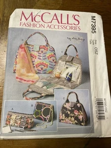 McCalls Fashion Accessories Pattern M7395 ~ (4) Styles Cosmetic Bags ~ - Picture 1 of 2