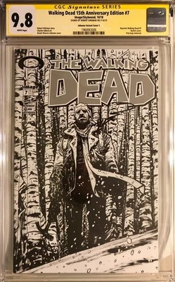Walking Dead #7 15th Anniversary Johnson Variant Cover C SS CGC 9.8 Sketch RARE - Image 1 of 2