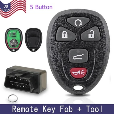 Para 2011 2012 2013 2014 Buick Enclave 5B Control Remoto Coche Llavero + Programador Foto 1 de 4