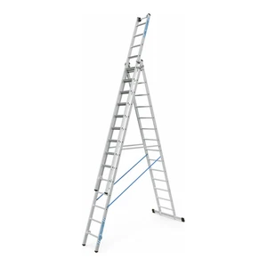 ZARGES Leiter Mehrzweckleiter Stehleiter 3x14 Stufen Aluminium Hybridbauweise    - Bild 1 von 4
