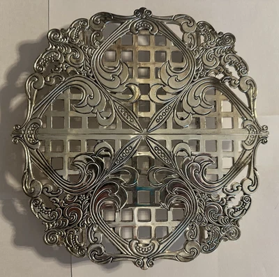 Godinger 20th Century Baroque Silver Plated Expandable Trivet 1993 Vintage - Image 1 of 4