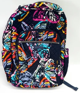 Vera Bradley Iconic Campus Backpack Butterfly Flutter Pattern-Retired Excellent - Picture 1 of 4