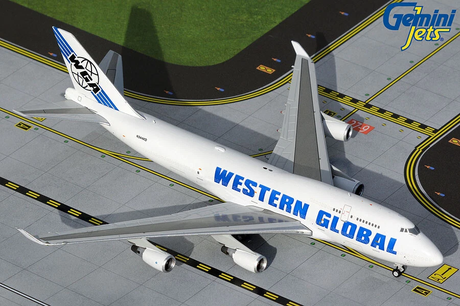 Western Global Boeing 747-400F N344KD Gemini Jets GJWGN2015 escala 1:400 EM ESTOQUE - Imagem 1 de 1