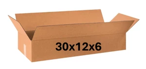 30" x 12" x 6" CARDBOARD BOX -200 lb - SINGLE BOX - Picture 1 of 2