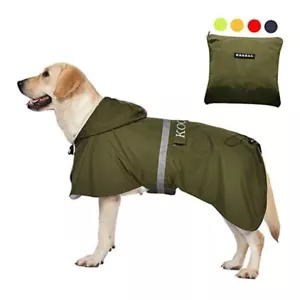 Pet Large Dog Raincoat Apparel Poncho Waterproof for Medium Large 5XL Green - Picture 1 of 7