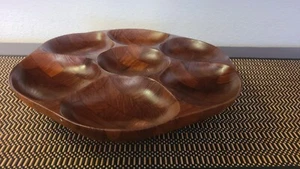 MCM danés ¿dansk moderno? ¡Servidor perezoso Susan bloque de carnicero de teca con palo Quistgaard! - Imagen 1 de 5