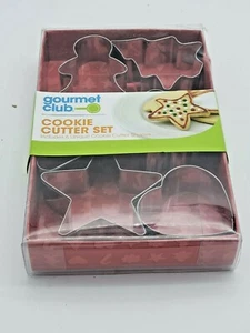 Gourmet Club WEIHNACHTEN AUSSTECHFORM SET Neu 6 Metall Ausstechformen in Box - Bild 1 von 3