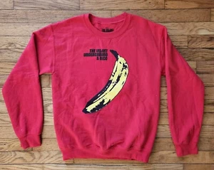 The Velvet Underground & Nico Banana Album Warhol Red Crewneck Sweatshirt Size S - Picture 1 of 5