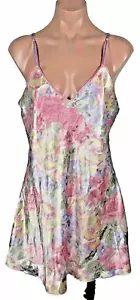 Vestido Vintage Victorias Secret Satinado Bordado Slip M Rosa Mini Hada Slip - Imagen 1 de 10