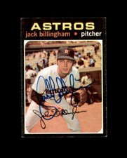 Jack Billingham Signed 1971 Topps Houston Astros Autograph