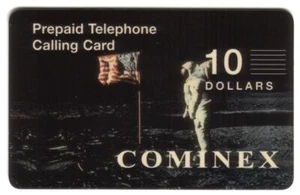 $10. Tarjeta telefónica usada Astronaut & Flag On Moon (From Space Series) - Imagen 1 de 1