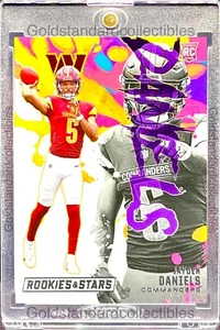 Jayden Daniels RARE ROOKIE ARTISTS PALETTE INVESTMENT CARD SSP PANINI ROY MINT - Picture 1 of 6
