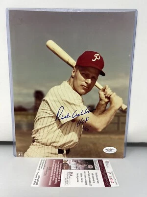 Richie Ashburn Signed Inscribed Licensed MLB 8x10 Photo W/ Toploader JSA COA - Image 1 of 4