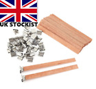 Wooden Wood Candle Wicks Metal Sustainer 130mm - Craft Candle Making - UK SELLER