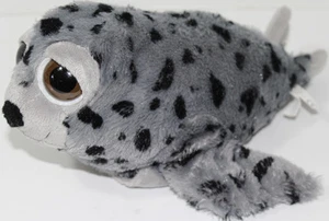 The Petting Zoo BRIGHT EYES GRAY SPOTTED SEAL Bean Filled STUFFED PLUSH Soft Toy - Picture 1 of 4
