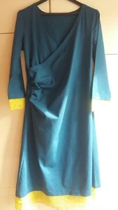 Kleid Gr 42-44-46 WickelKleid Wickeloptik NEU Jersey handmade Dawanda BIO UNIKAT - Bild 1 von 12