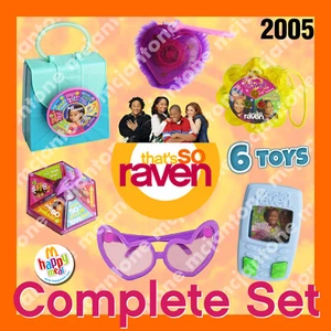 Sin usar en paquete 6 gafas de corazón completas de McDonald's 2005 THAT'S SO RAVEN Symone Toys - Imagen 1 de 4