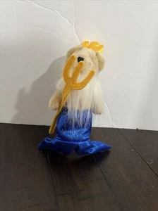 VTG Neptune GANZ 2000 Wee Bear Village Blue Mermaid Plush Small 6" - Picture 1 of 4