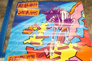 VTG 1990 ROLLING STONES URBAN JUNGLE EUROPE TOUR PRINT POSTER 23.5"X34" 4B3 - Picture 1 of 4
