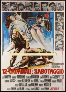 Original DIRTY DOZEN Italian 55X78 AWESOME Ercole Brini Art LEE MARVIN - Picture 1 of 1