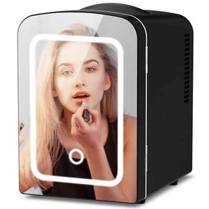 Makeup Compact Refrigerator with LED Mirror,4L Mini Fridge - Picture 1 of 7