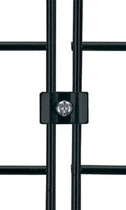 20 Black Wire Grid Panel Connectors Connector Slat Grid Connect Join 1/4" Gauge - Picture 1 of 13