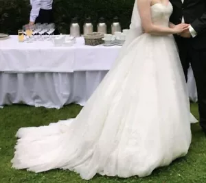 Rosa Clara Magno Brautkleid Hochzeitskleid Pronovias Spitze Prinzessin Kleid - Bild 1 von 6