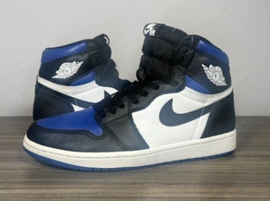 Nike Air Jordan Retro 1 Royal Toe OG High Game Royal Blue Black 2020 Size 8.5 - Picture 1 of 11
