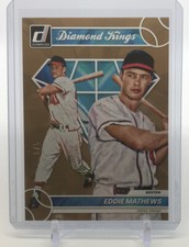 2023 Donruss Baseball Diamond Kings Gold Press Proof #13 Eddie Mathews #d 5/5