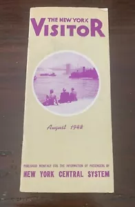 1948 The New York Visitor New York Central System Broschüre mit Karte - Bild 1 von 6