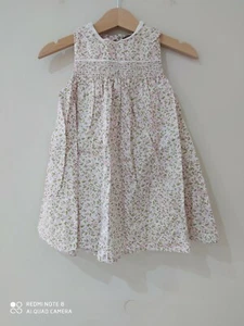 Mini Club Collectable Girls Floral Smock Dress Size 9-12 Mths 100% Cotton VGC - Picture 1 of 4