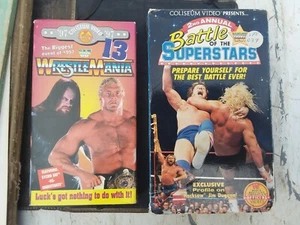2 Vintage 1990er WWF Wrestling VHS Kassetten Wrestlemania 13 Sport WWE Werbung - Bild 1 von 7