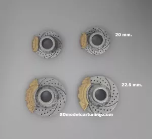 1/18 Scale TUNING BRAKE DISCS / WHEEL MOUNTING PLATES, Two sizes available! - Picture 1 of 3