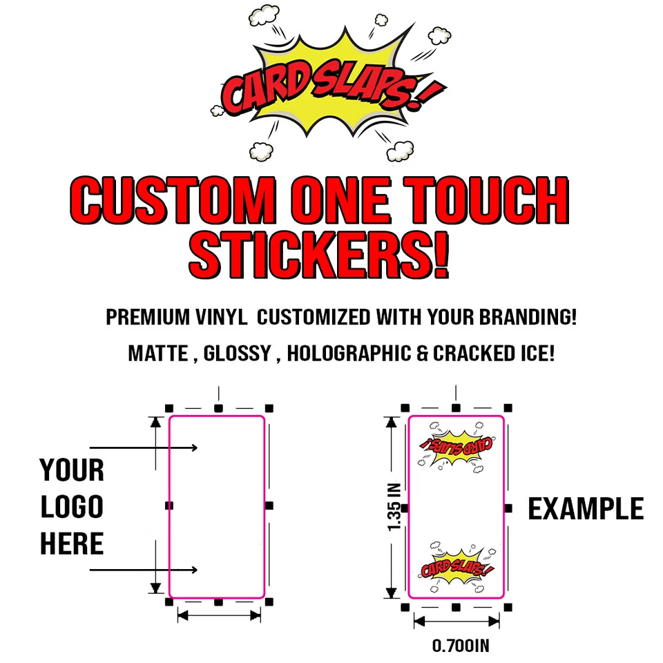 Custom One Touch Stickers - 100 Stickers (.7" x 1.5") - See Details - Image 1 of 1