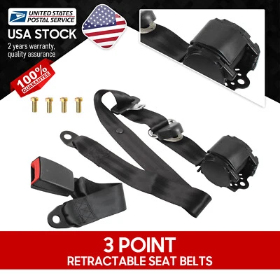 1x Cinturón de seguridad ajustable retráctil de 3 puntos para Mazda 3/6/RX-8 2004/Tribute Foto 1 de 4