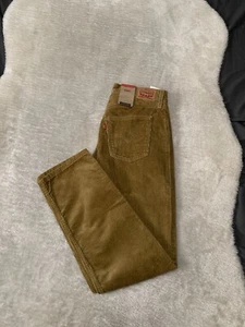 Pantaloni Levi’s in velluto a coste stile Y2K gamba dritta taglia 29x30 nuovi con etichette - Foto 1 di 9