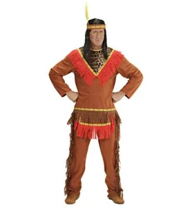 Red Indian Set Pequeño Reino Unido 38 - 40 Adulto Hombre Elegante Vestido Disfraz - Imagen 1 de 4