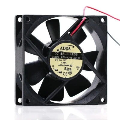 80mm Case Fan For Adda AD0812UB-A71GL 80X80X25mm DC 12V 0.45A High Speed Airflow - Image 1 of 4